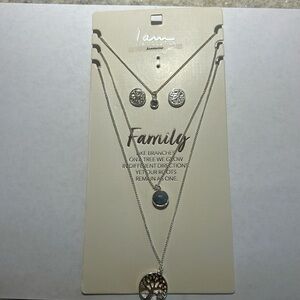 Family Tree Necklace/ Earrings